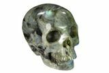 Realistic, Polished Labradorite Skull - Madagascar #151055-2